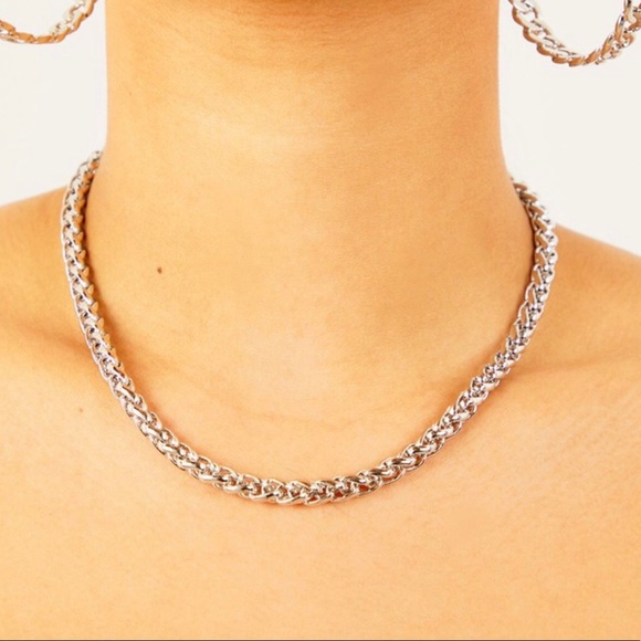 Sliver Rope Chain Necklace - Picture 1 of 2